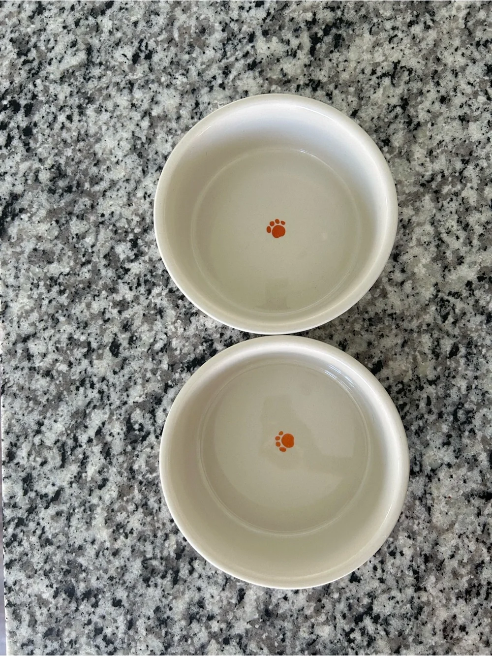 Fido’s Diner Multicolor Bone Pattern Ceramic Pet Bowls - Set of 2. NWOT